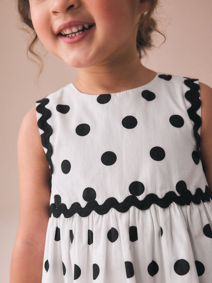 Monochrome Spot Ric Rac Dress (3mths-8yrs) image 5