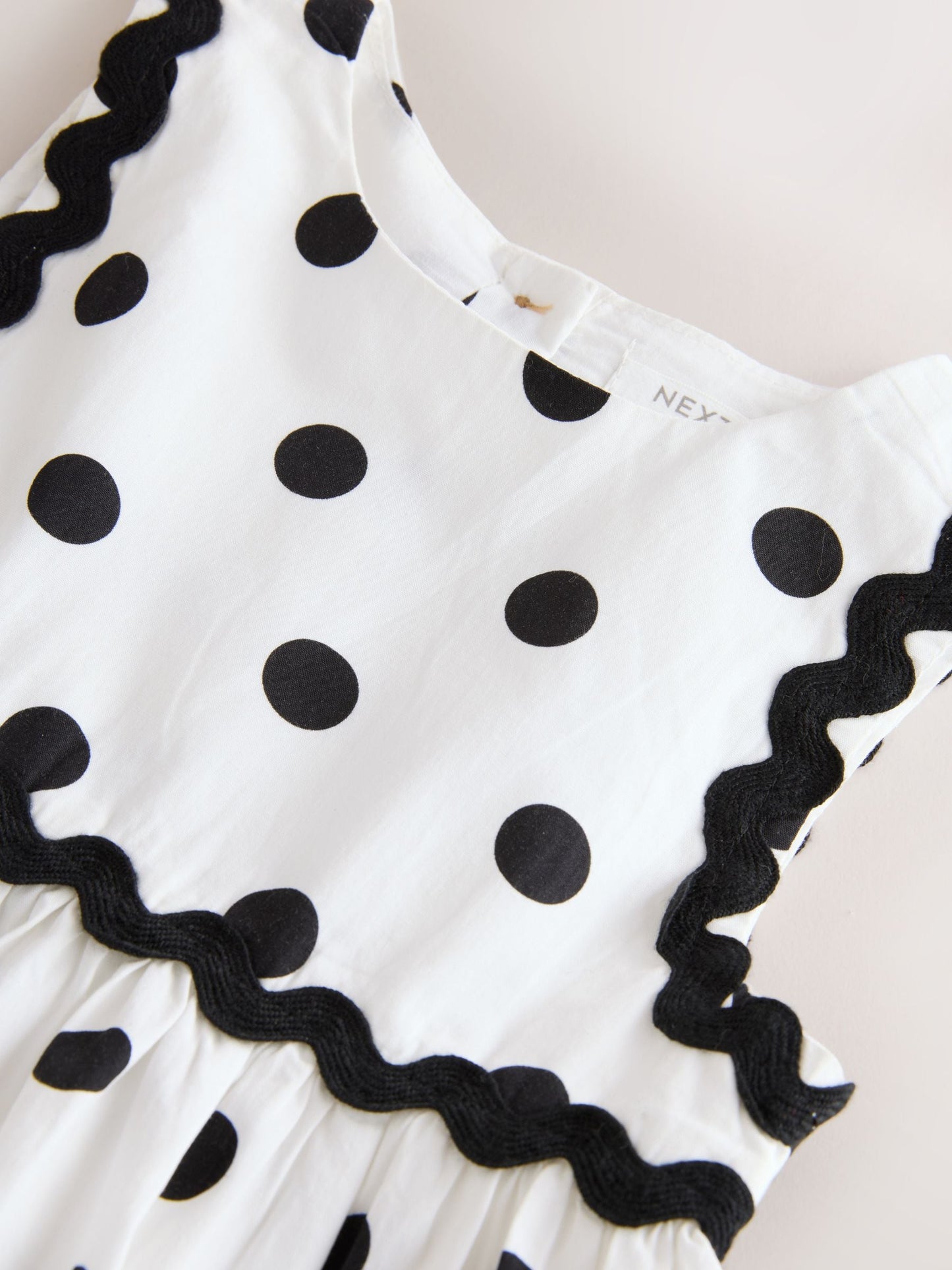 Monochrome Spot Ric Rac Dress (3mths-8yrs) image 8