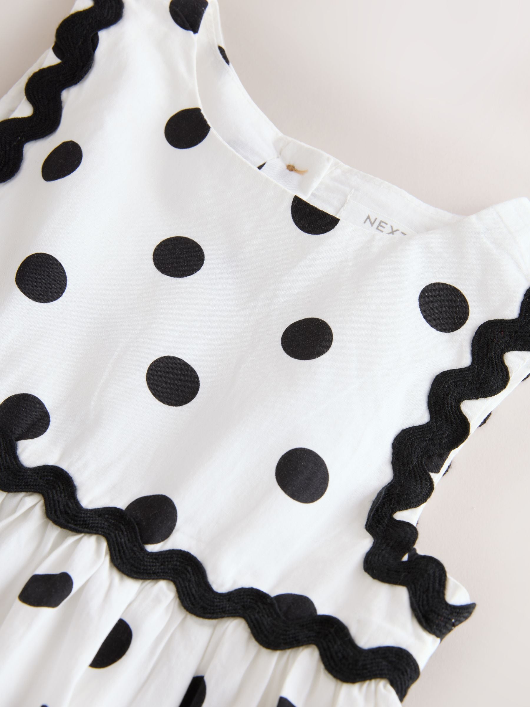 Monochrome Spot Ric Rac Dress (3mths-8yrs) image 8