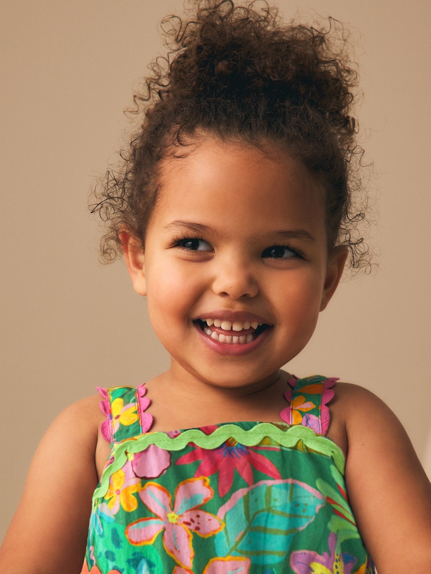 Green Tropical Ric Rac Summer Dress (3mths-8yrs) image 3
