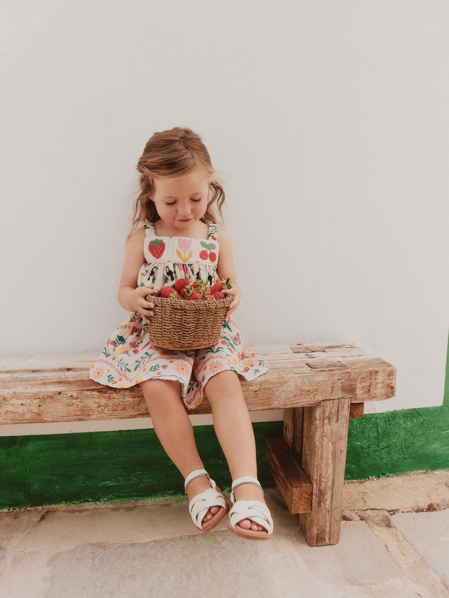 Mirror Print Crochet Trim Textured Dress (3mths-8yrs) image 2