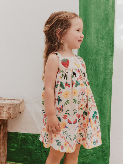Mirror Print Crochet Trim Textured Dress (3mths-8yrs) image 1