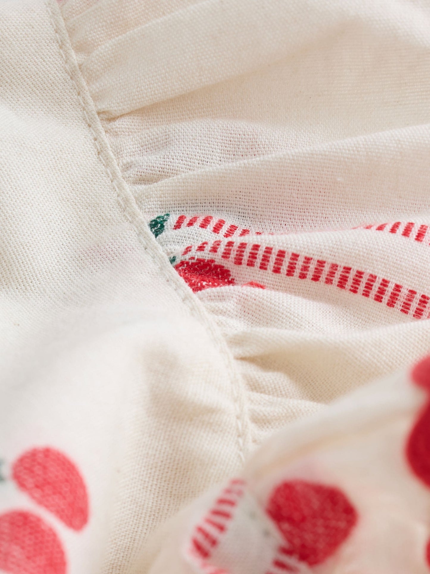 Red/Ecru Cherry Ric Rac Frill Sleeve Dress (3mths-8yrs) image 8