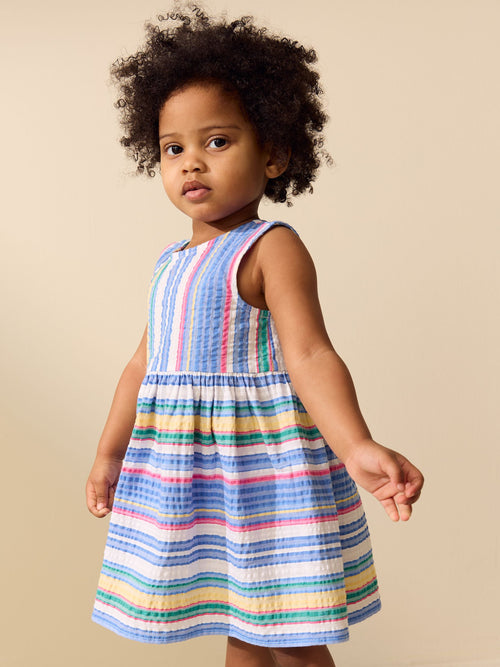 Multi Stripe Sleeveless Cotton Dress (3mths-8yrs) image 1