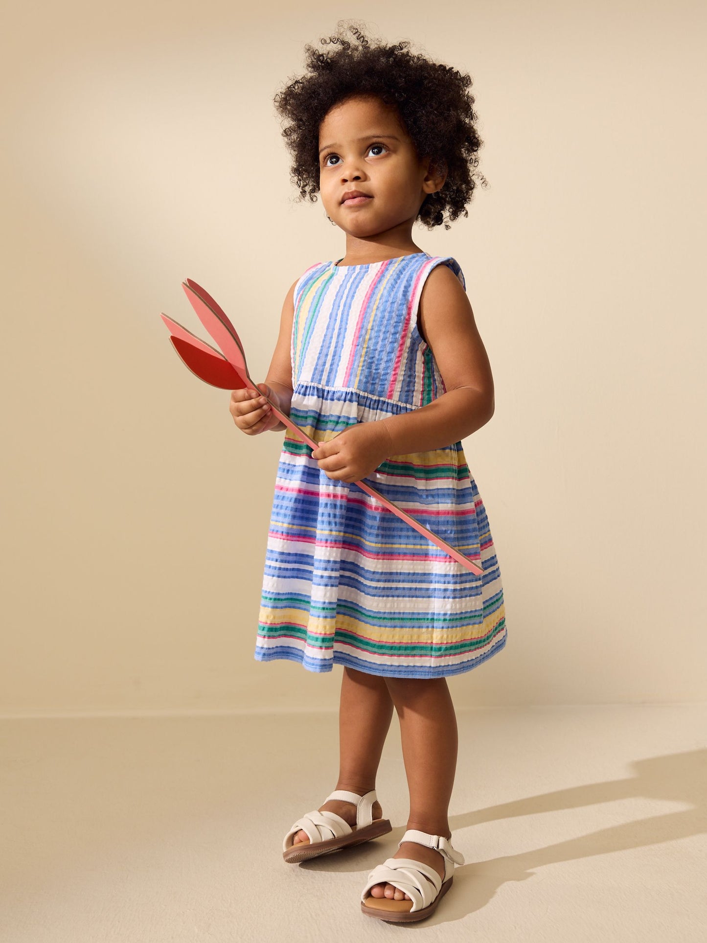 Multi Stripe Sleeveless Cotton Dress (3mths-8yrs) image 2