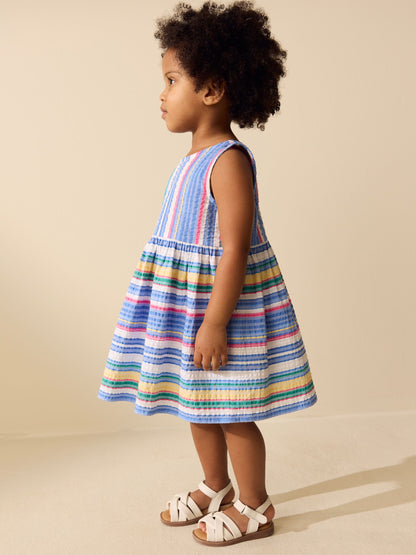 Multi Stripe Sleeveless Cotton Dress (3mths-8yrs) image 3