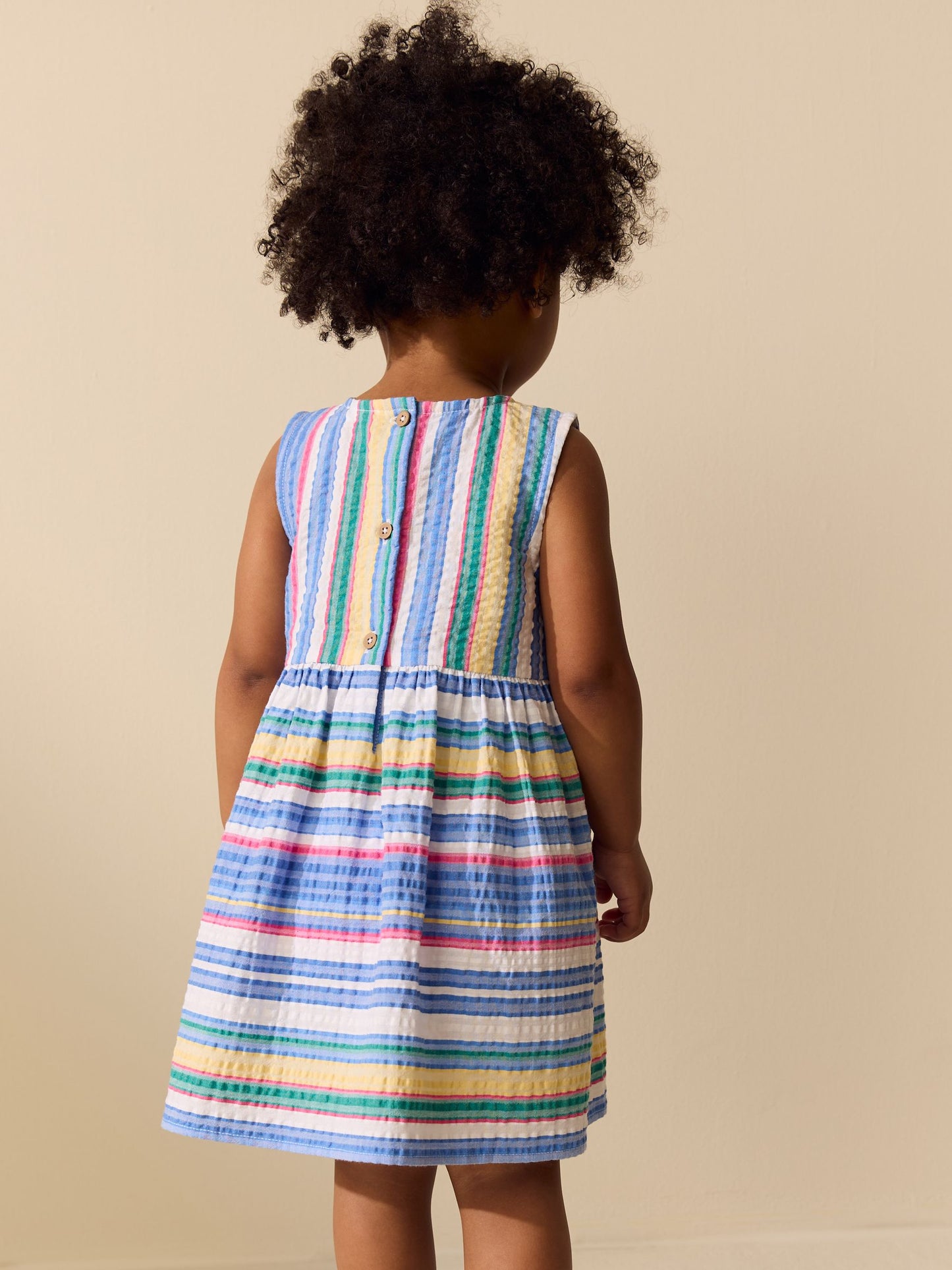 Multi Stripe Sleeveless Cotton Dress (3mths-8yrs) image 4