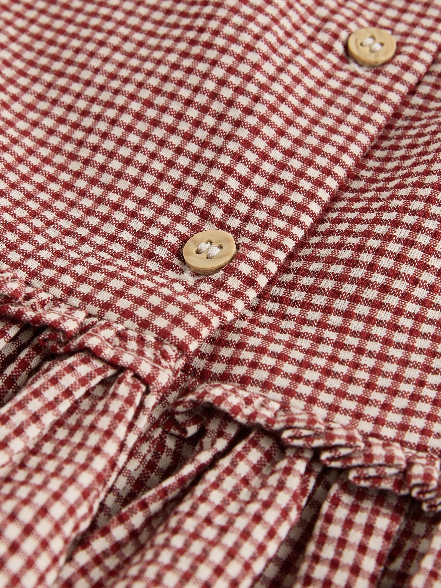 Chocolate Brown Gingham Corsage Dress (3mths-8yrs) image 6