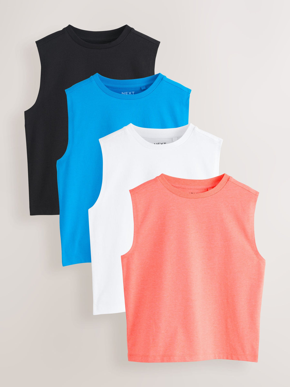 Dsiney Kidz - Black/White/Blue/Fluro Pink Tank Vest 4 Pack (3-16yrs) image 1