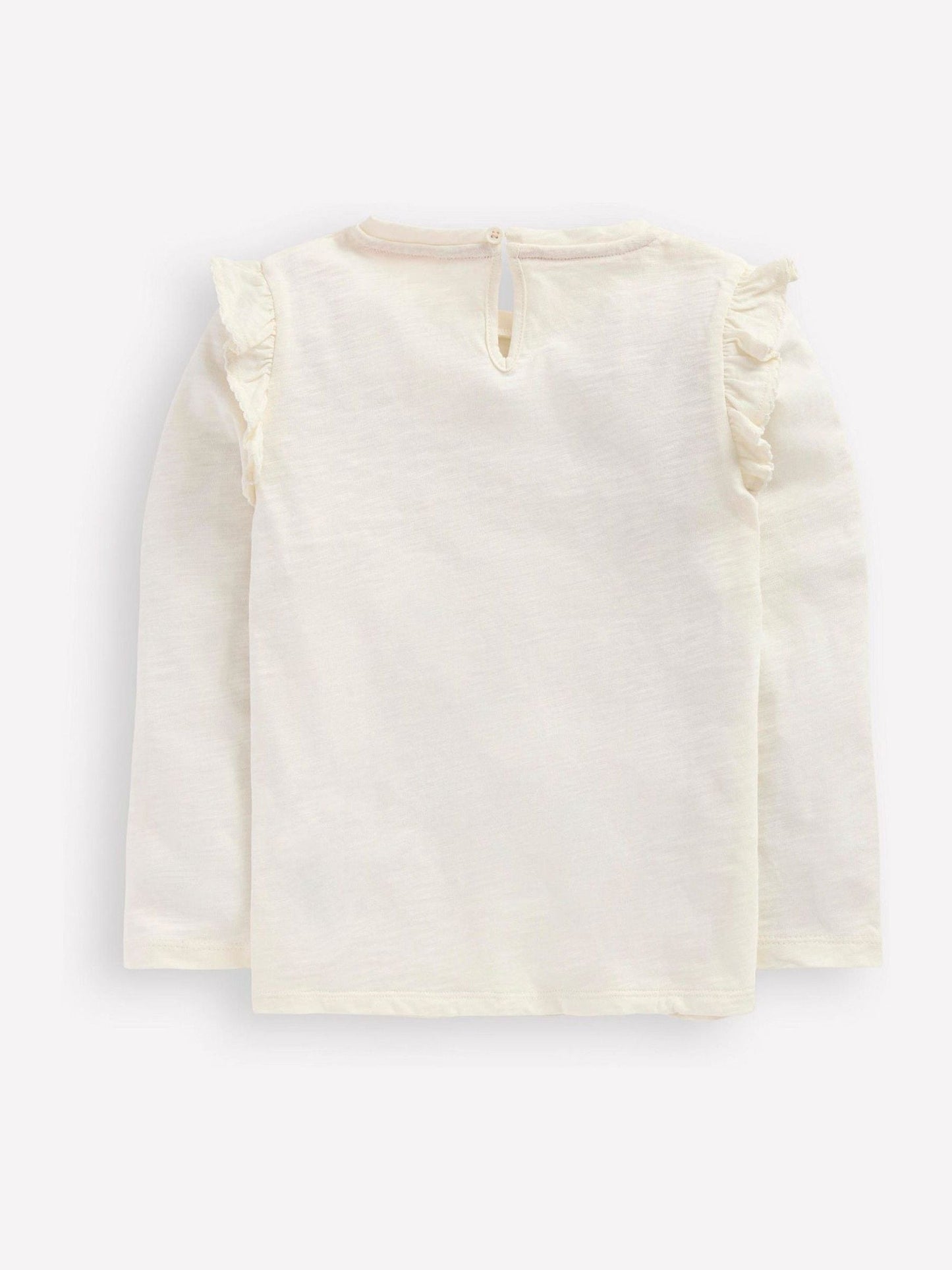 Boden Natural Frill Sleeve Slub Top image 2
