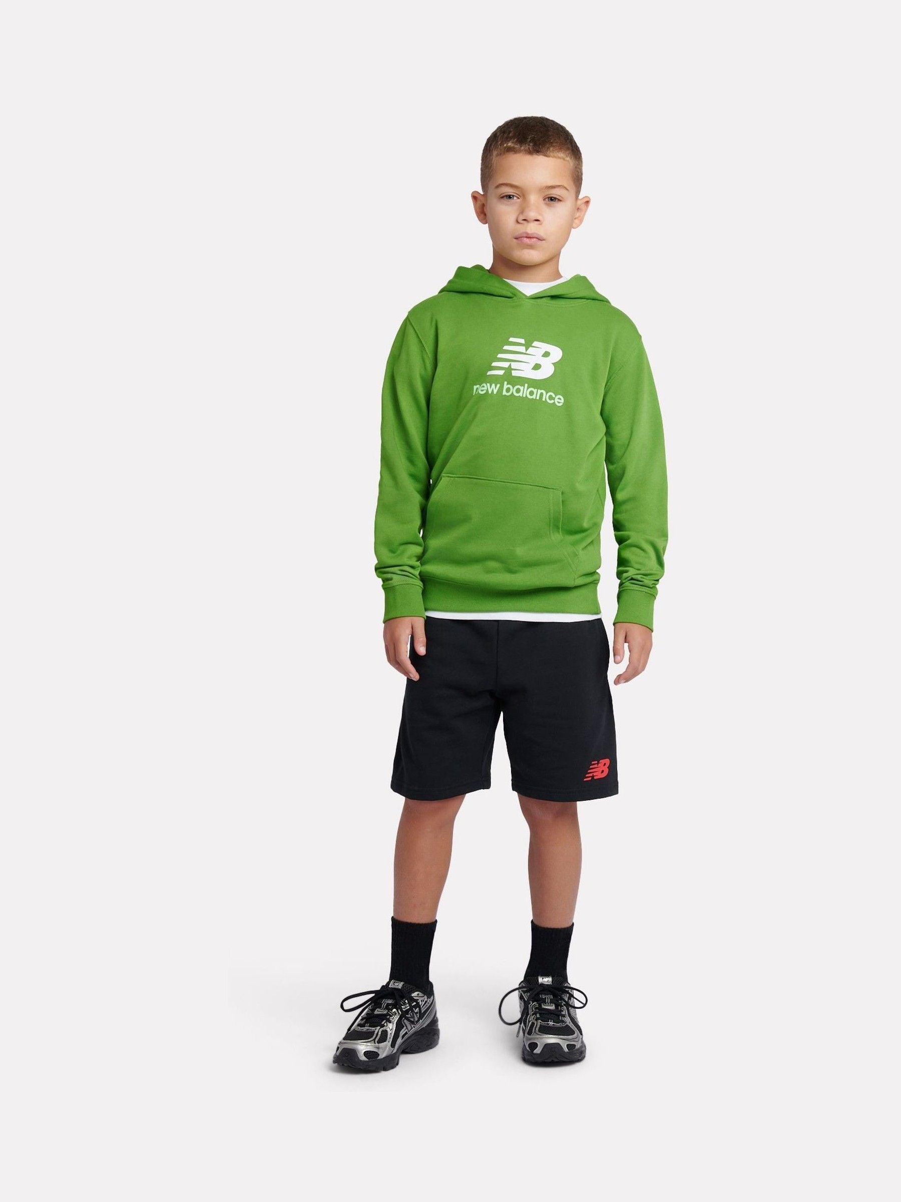 Dsiney Kidz - New Balance Green Stacked Logo Hoodie image 5