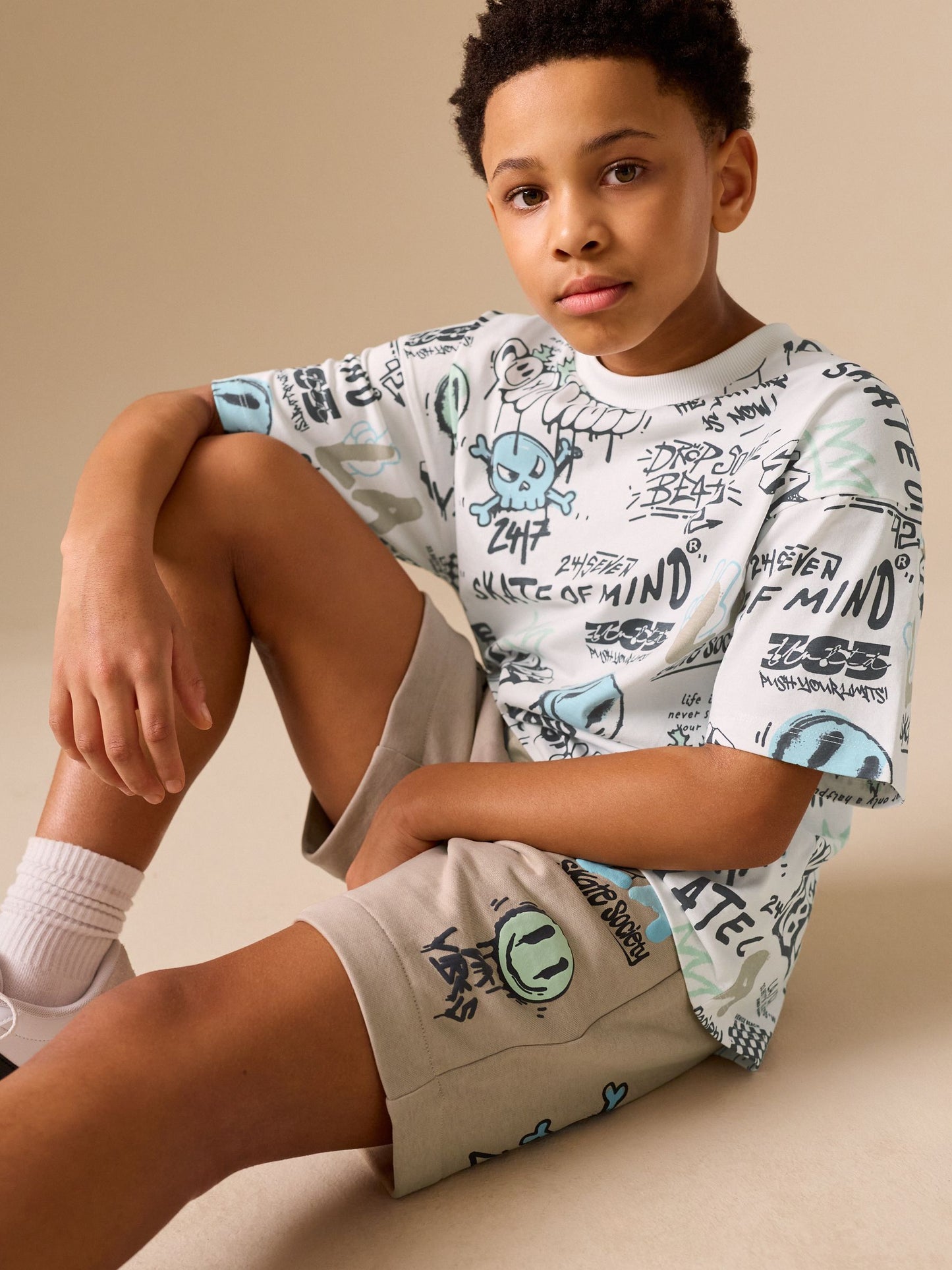 Dsiney Kidz - Stone Short Sleeve T-Shirt and Shorts Set (3-16yrs) image 1