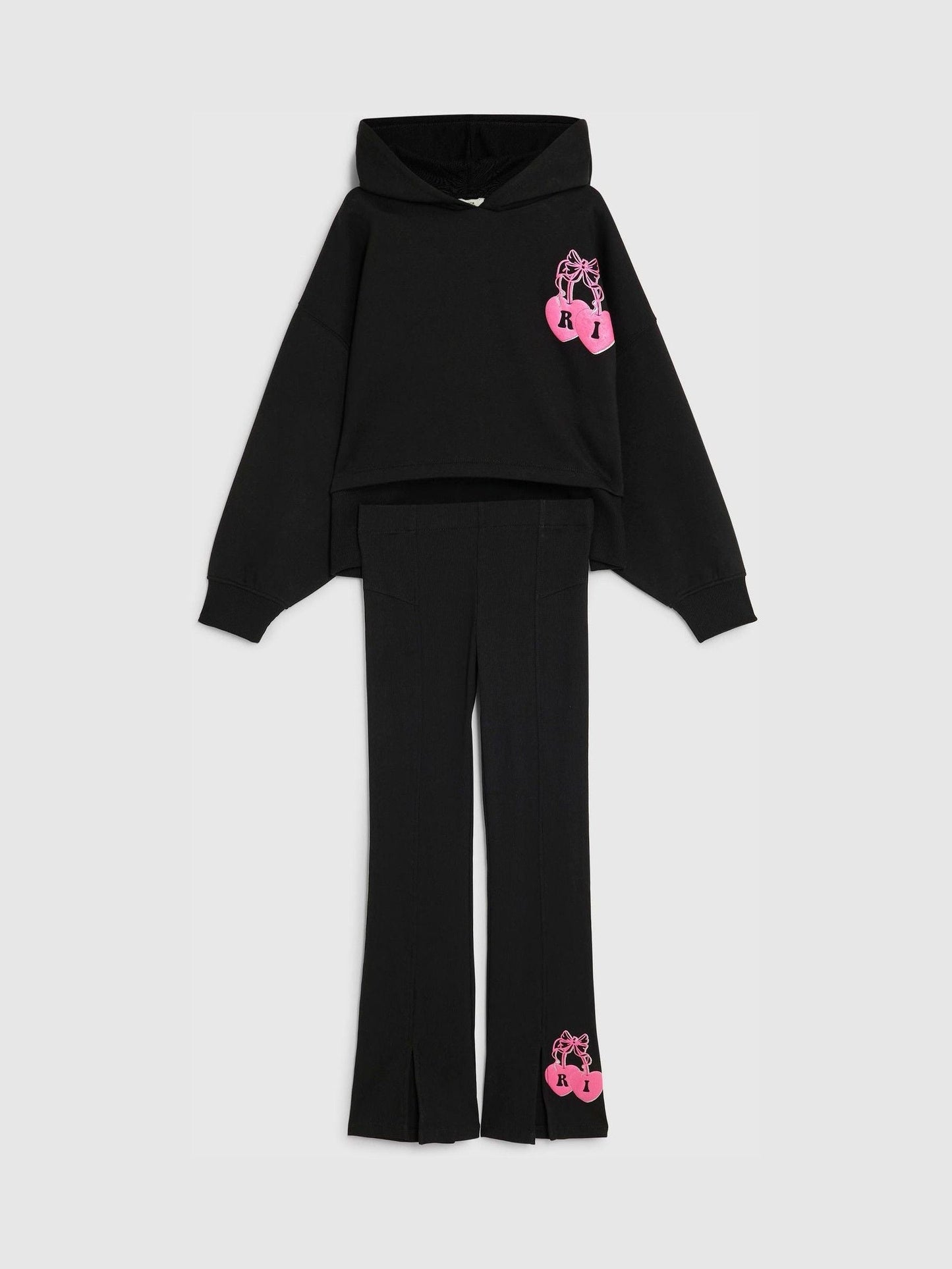 River Island Black Cherry Hoodie & Leggings Set