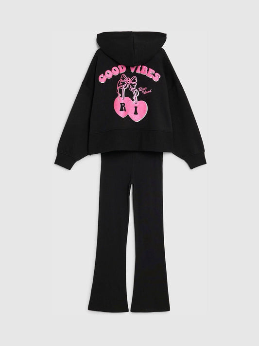 River Island Black Cherry Hoodie & Leggings Set