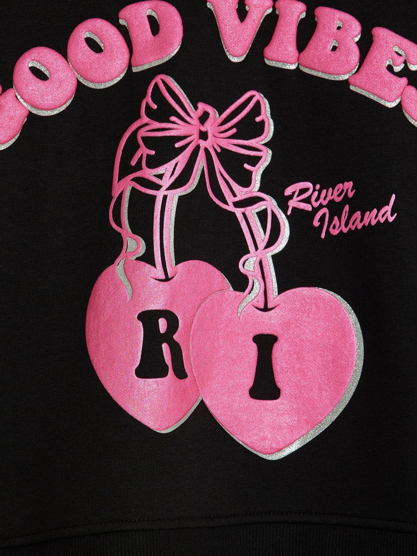 River Island Black Cherry Hoodie & Kickflare Set