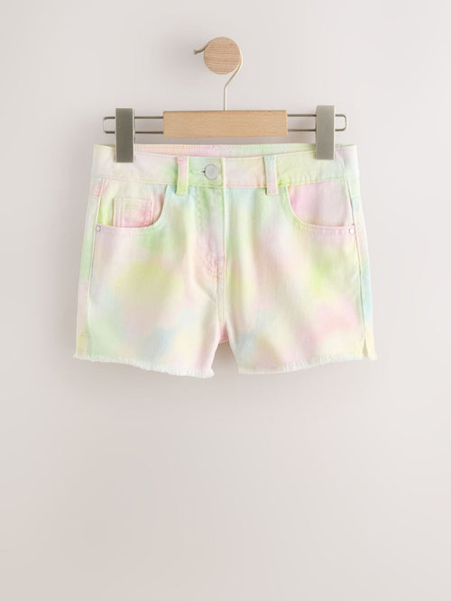 Dsiney Kidz - Multi Rainbow Ombre Regular Length Frayed Edge Denim Shorts (3-16yrs) image 1