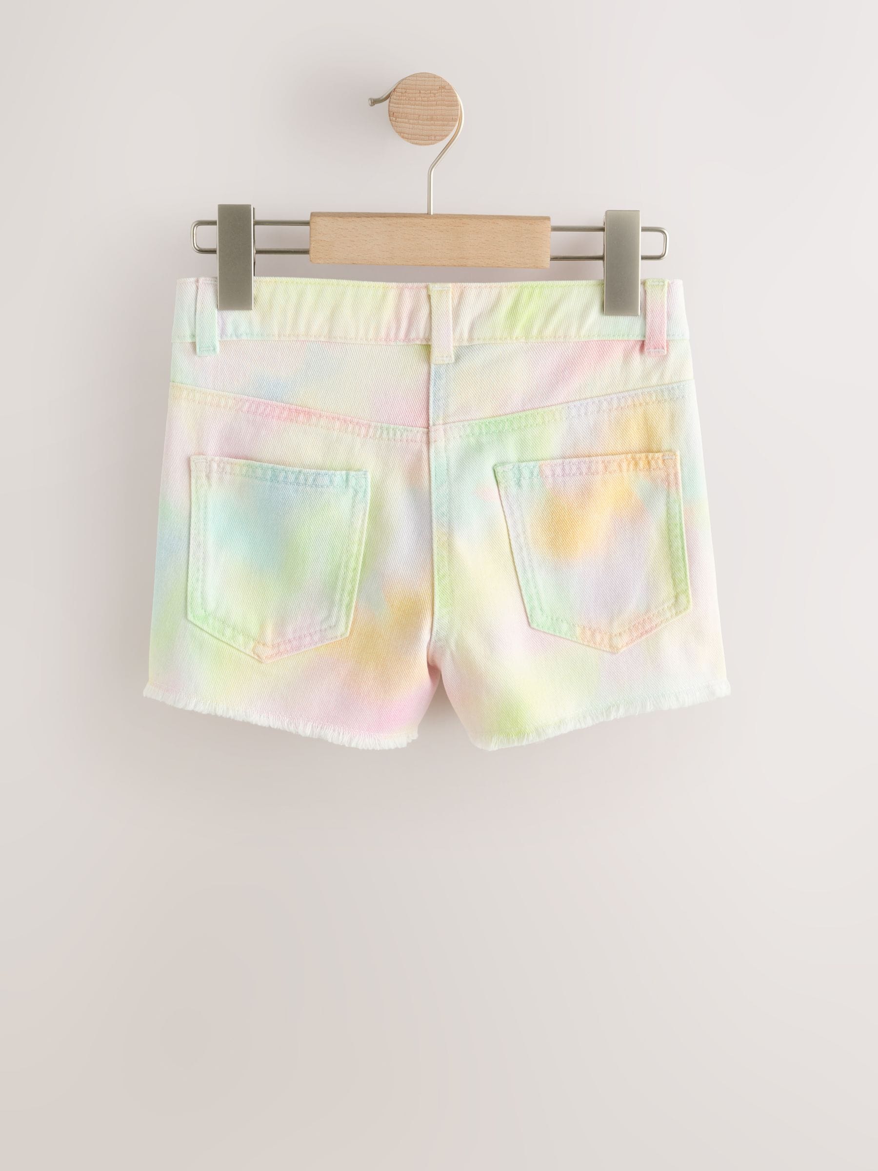 Dsiney Kidz - Multi Rainbow Ombre Regular Length Frayed Edge Denim Shorts (3-16yrs) image 2