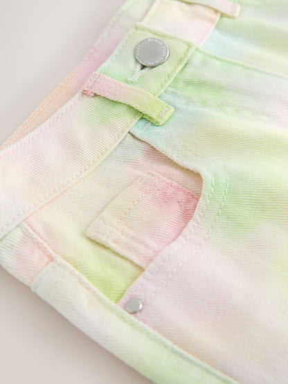 Dsiney Kidz - Multi Rainbow Ombre Regular Length Frayed Edge Denim Shorts (3-16yrs) image 3