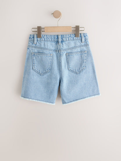 Dsiney Kidz - Mid Blue Denim Crochet Applique Crochet Denim Shorts (3-16yrs) image 6