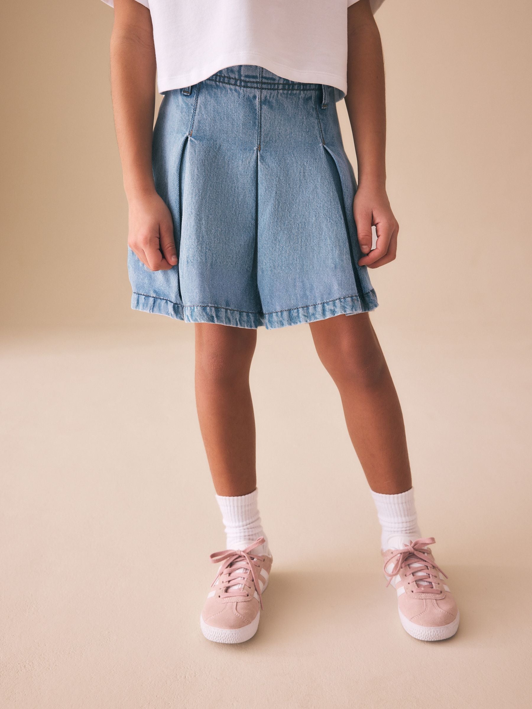 Dsiney Kidz - Light Blue Denim Pleated Denim Skirt (3-16yrs) image 1