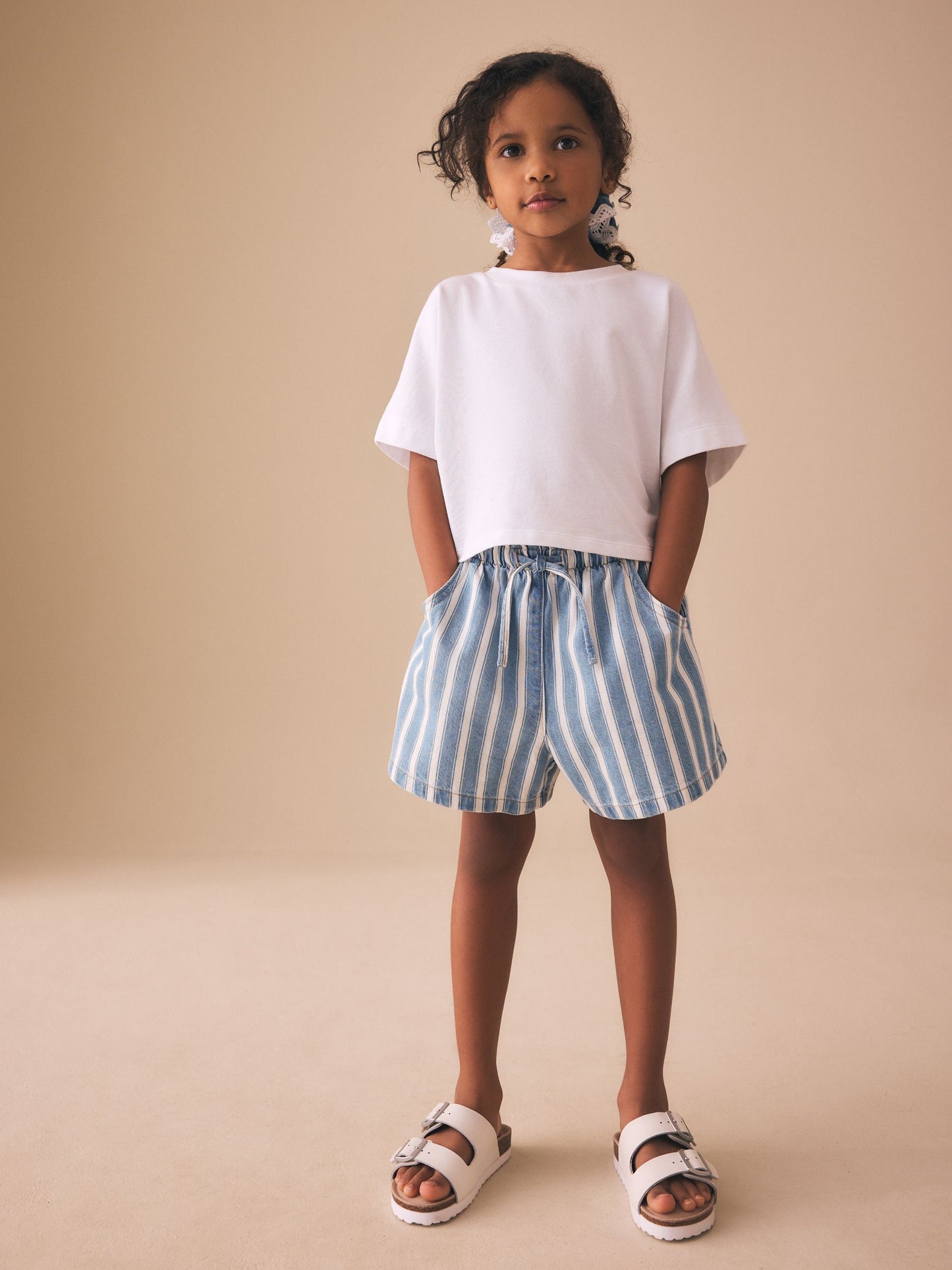Dsiney Kidz - Blue/White Stripe Shorts (3-16yrs) image 2