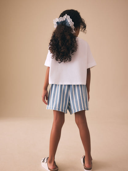Dsiney Kidz - Blue/White Stripe Shorts (3-16yrs) image 3
