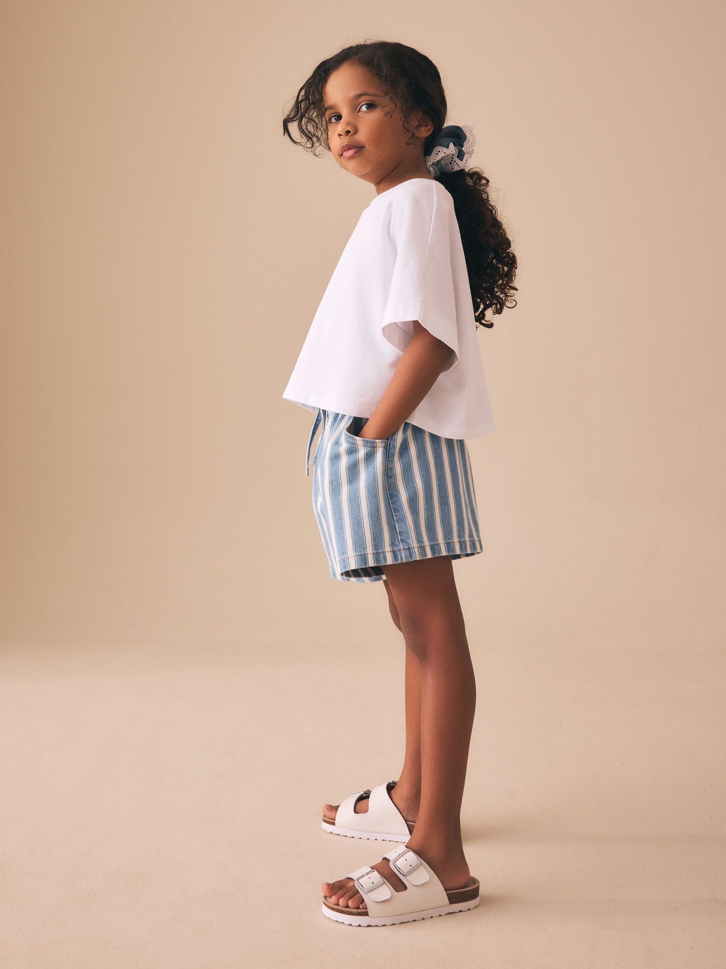 Dsiney Kidz - Blue/White Stripe Shorts (3-16yrs) image 4