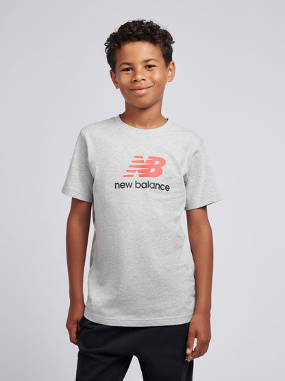 Dsiney Kidz - New Balance Grey Jersey Stacked Logo T-Shirt image 1
