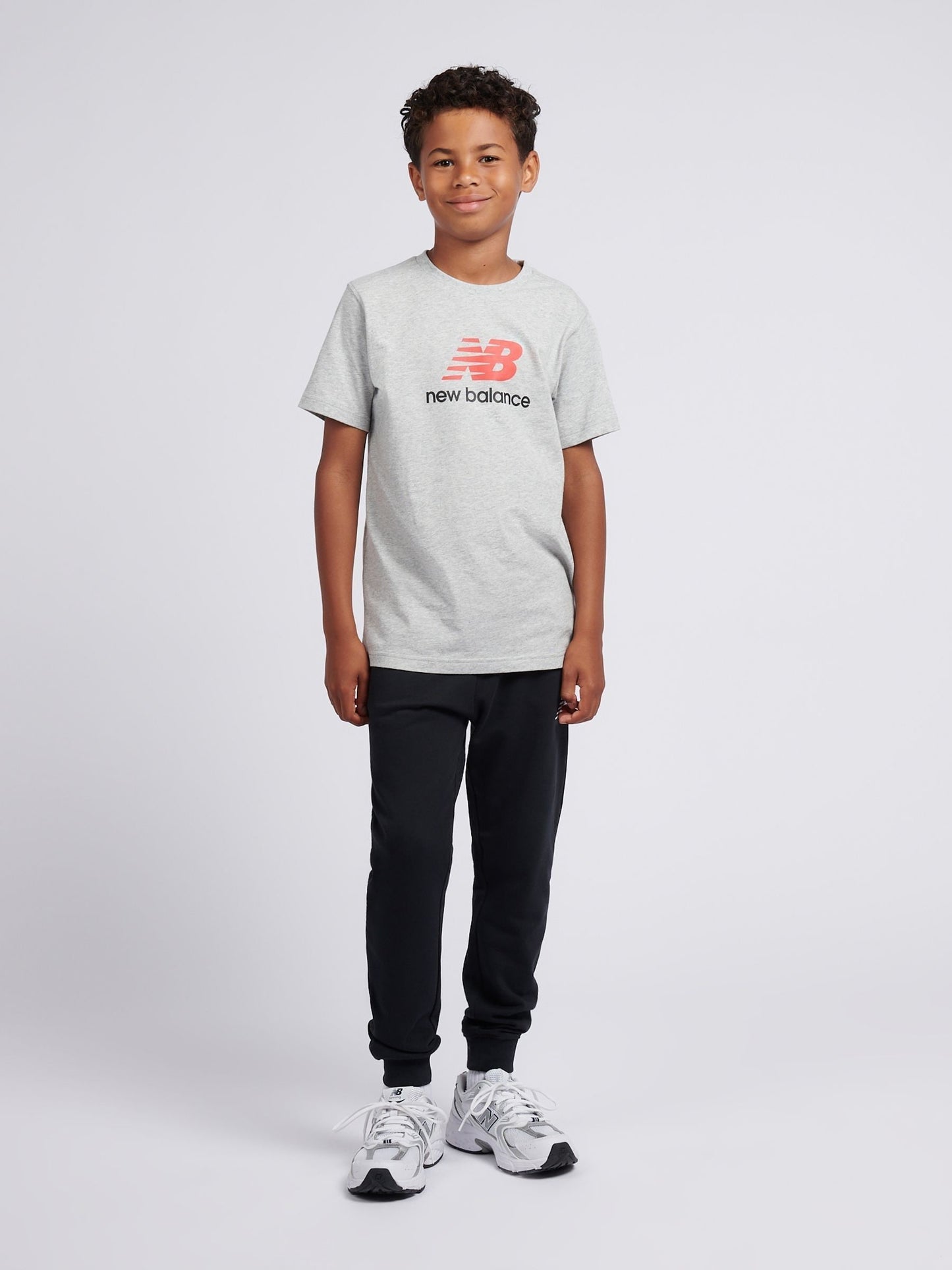 Dsiney Kidz - New Balance Grey Jersey Stacked Logo T-Shirt image 2