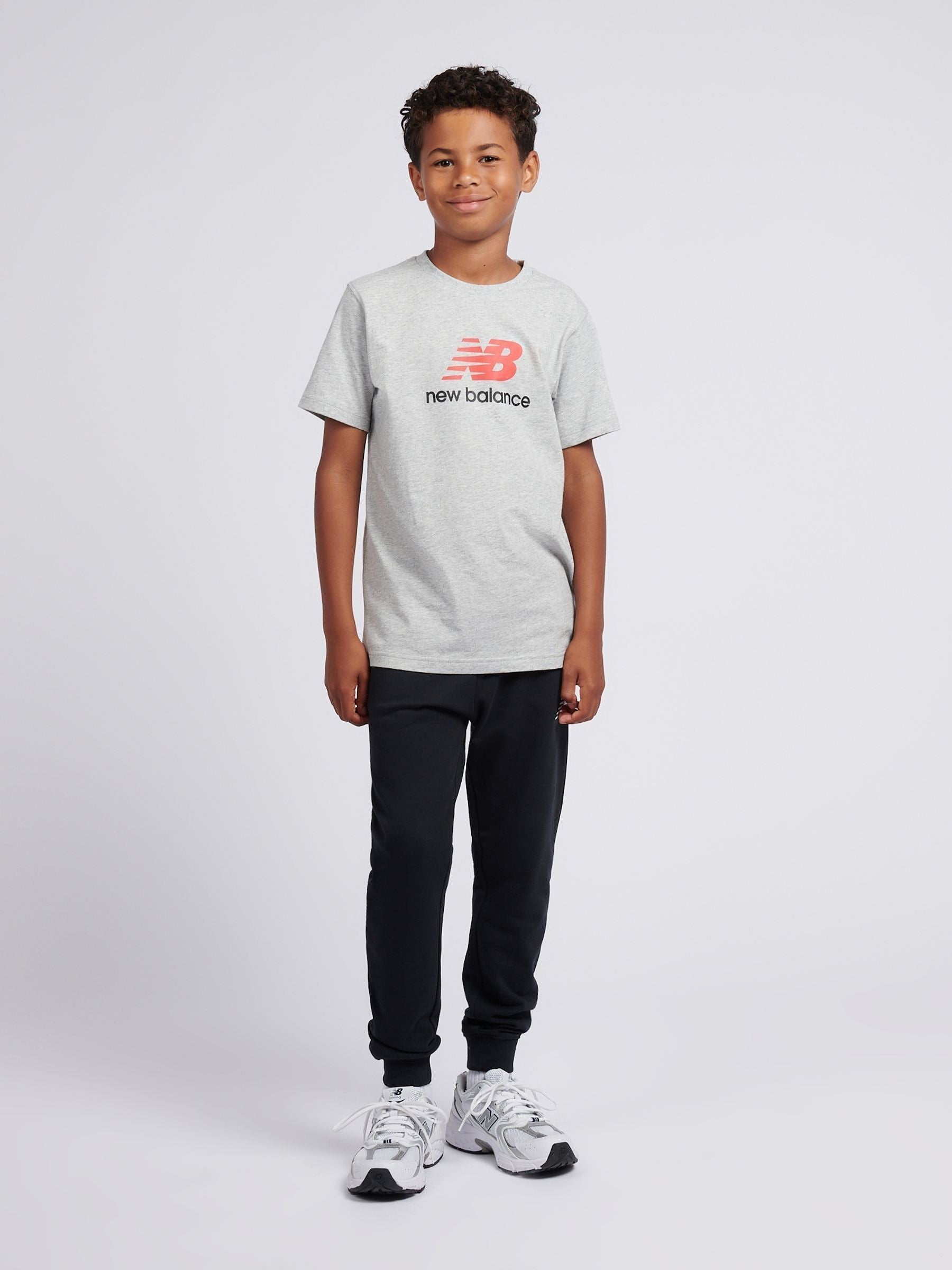 Dsiney Kidz - New Balance Grey Jersey Stacked Logo T-Shirt image 2