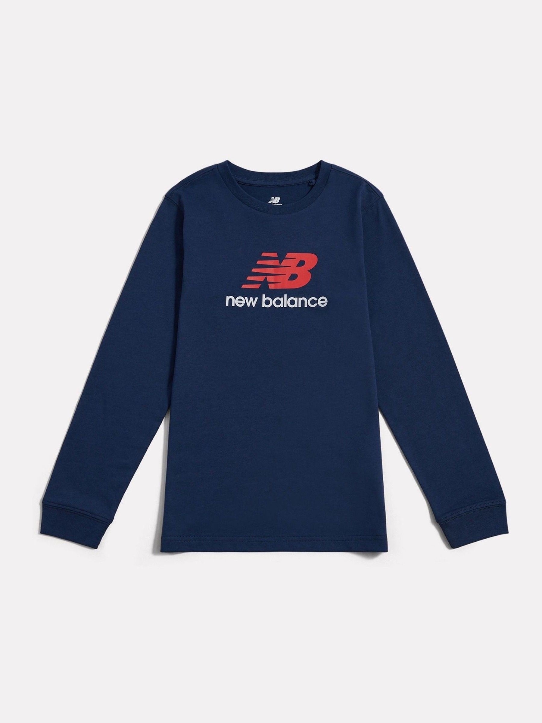 Dsiney Kidz - New Balance Blue Jersey Stacked Logo Long Sleeve T-Shirt image 6