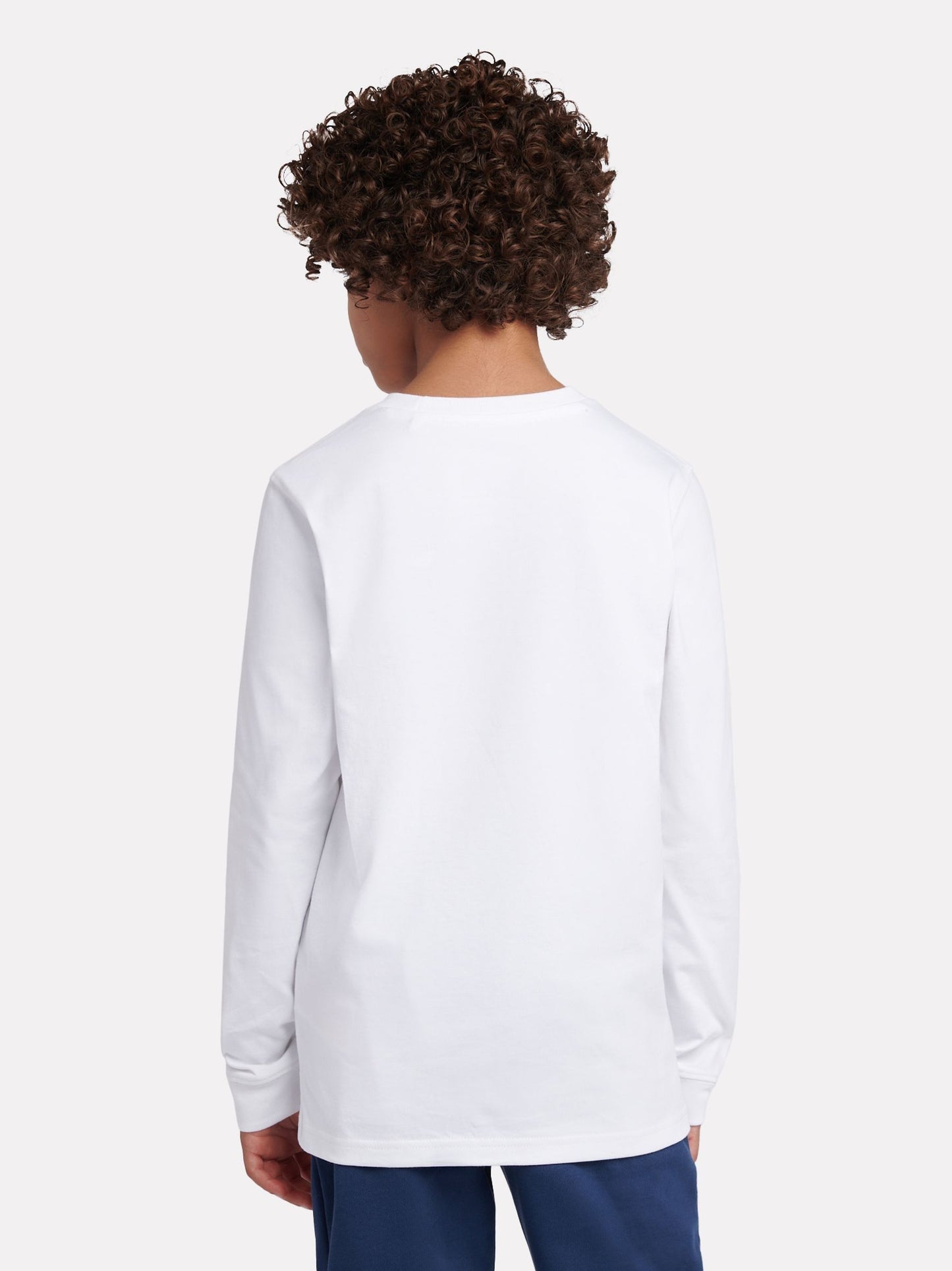 Dsiney Kidz - New Balance White Jersey Stacked Logo Long Sleeve T-Shirt image 3