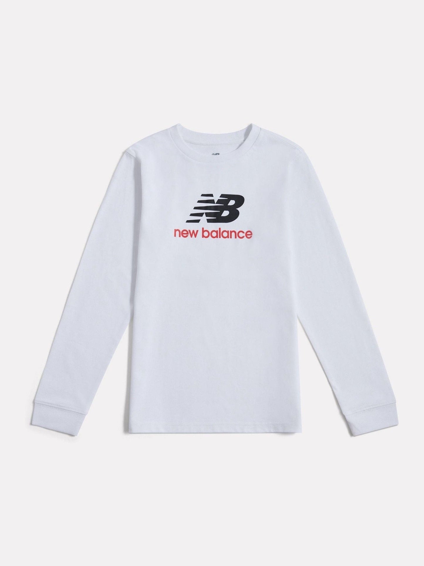 Dsiney Kidz - New Balance White Jersey Stacked Logo Long Sleeve T-Shirt image 6