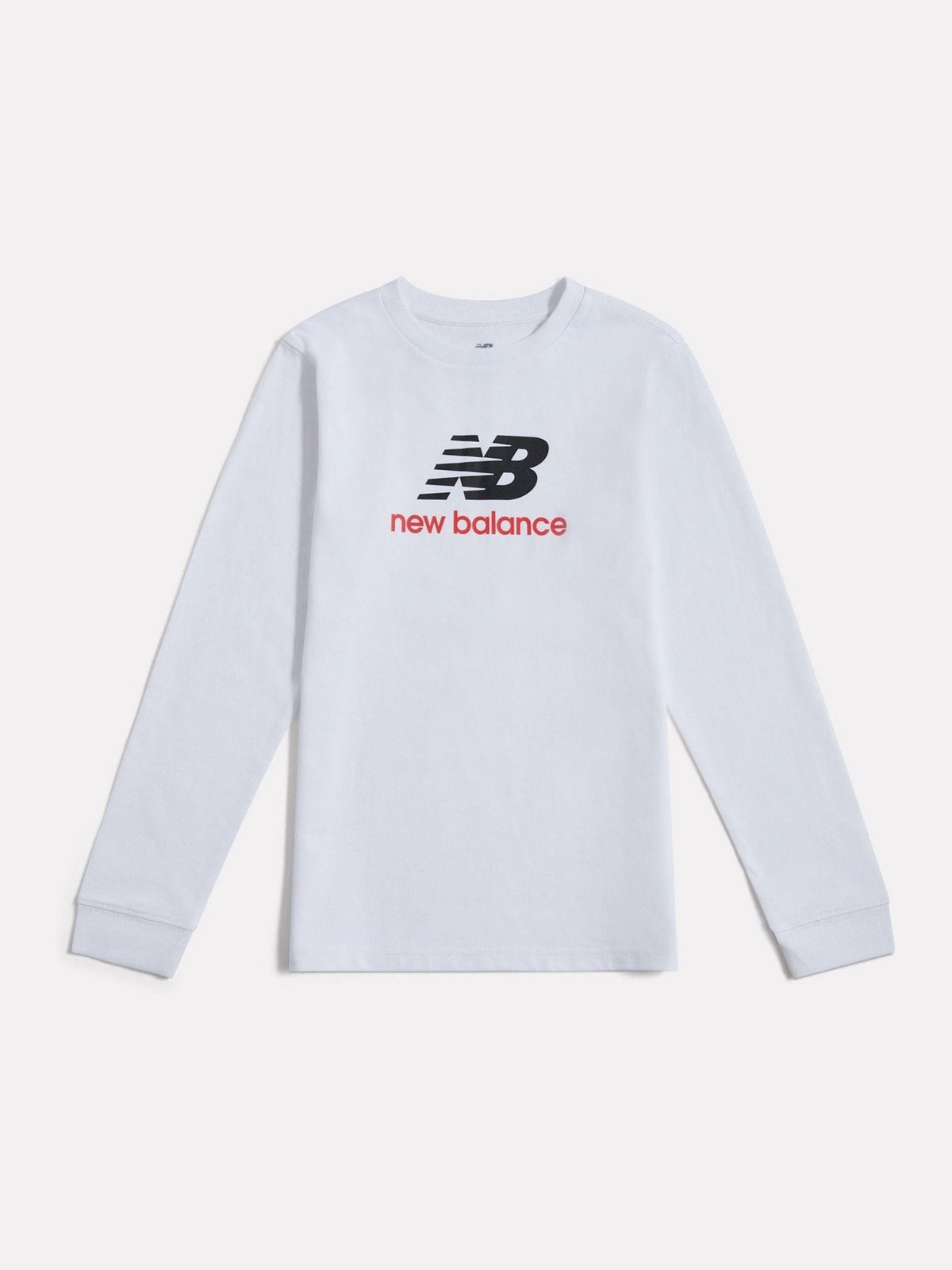 Dsiney Kidz - New Balance White Jersey Stacked Logo Long Sleeve T-Shirt image 6