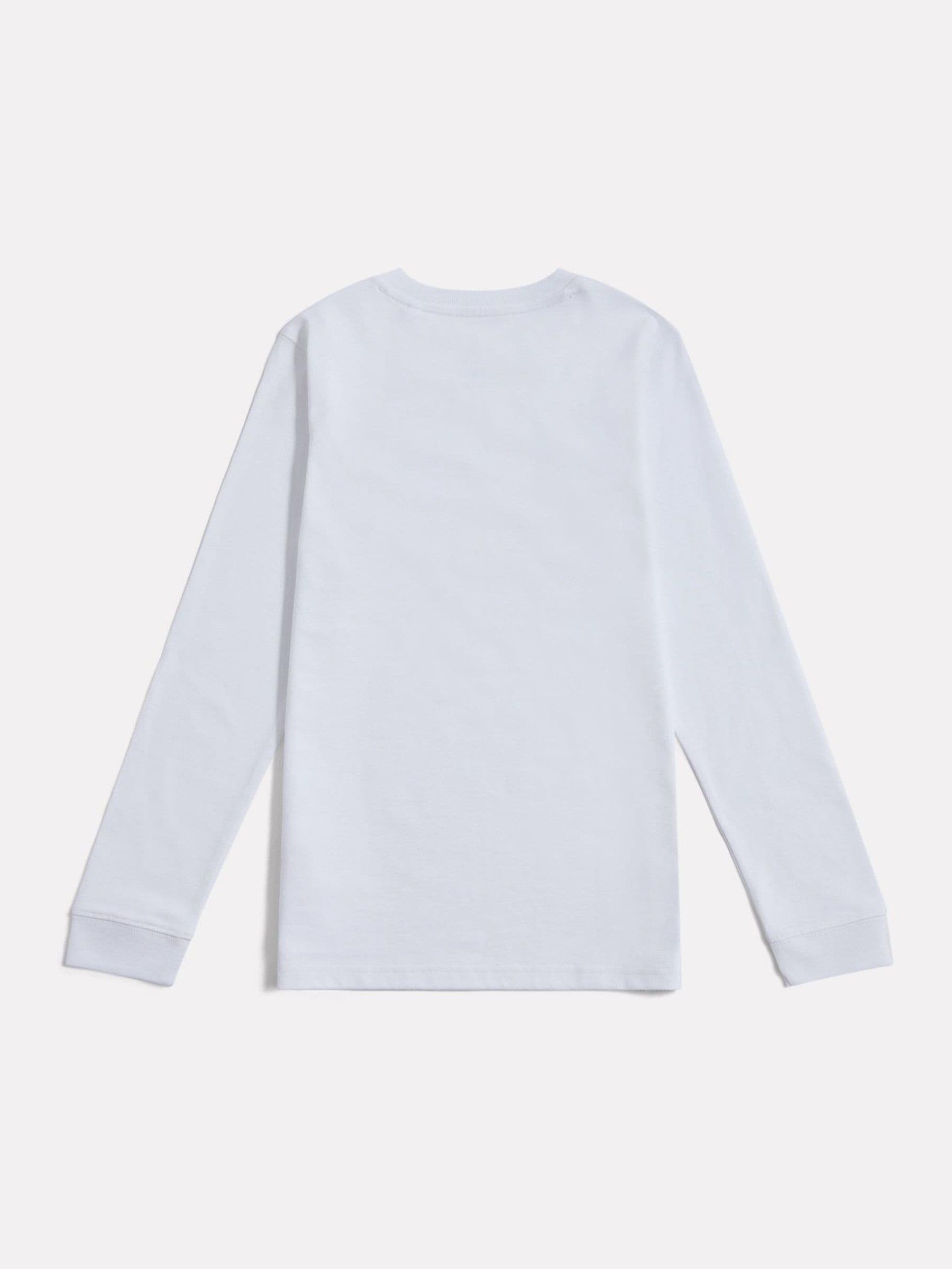 Dsiney Kidz - New Balance White Jersey Stacked Logo Long Sleeve T-Shirt image 7