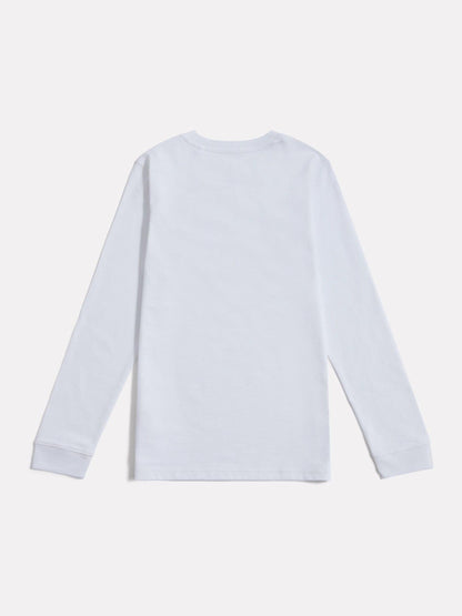 Dsiney Kidz - New Balance White Jersey Stacked Logo Long Sleeve T-Shirt image 7