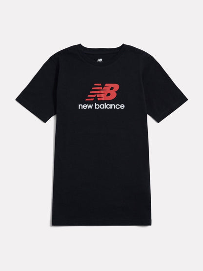Dsiney Kidz - New Balance Black Jersey Stacked Logo T-Shirt image 1