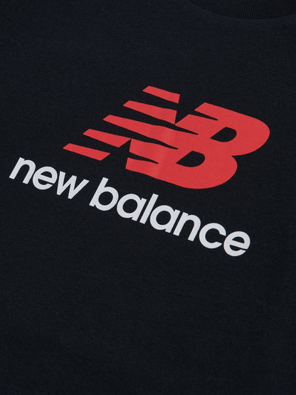 Dsiney Kidz - New Balance Black Jersey Stacked Logo T-Shirt image 3