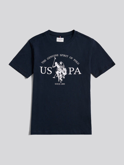 Dsiney Kidz - U.S. Polo Assn. Dark Blue Double Horsemen Graphic T-Shirt image 5
