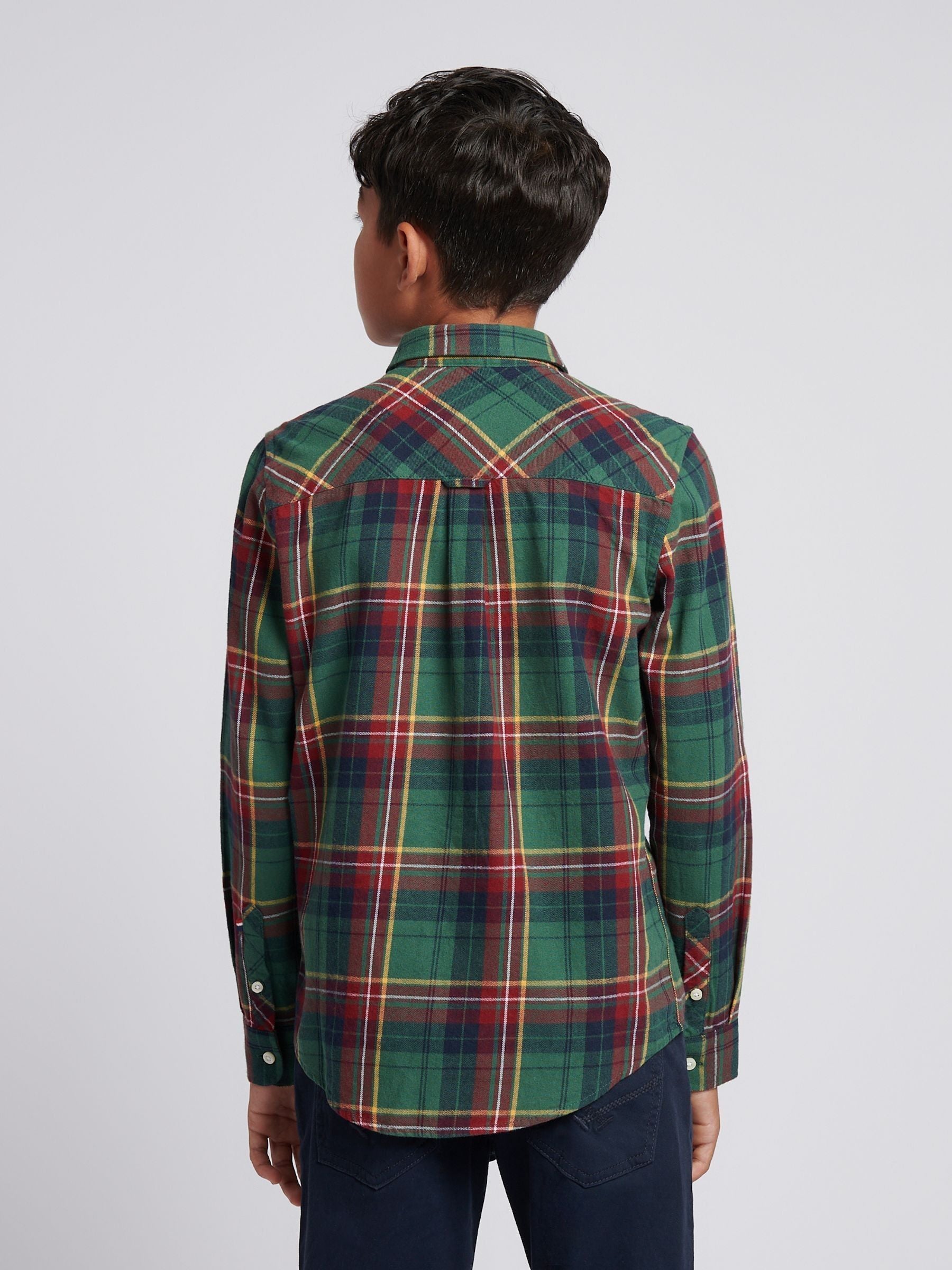 Dsiney Kidz - U.S. Polo Assn. Green Checked Buttondown Pocket Shirt image 2