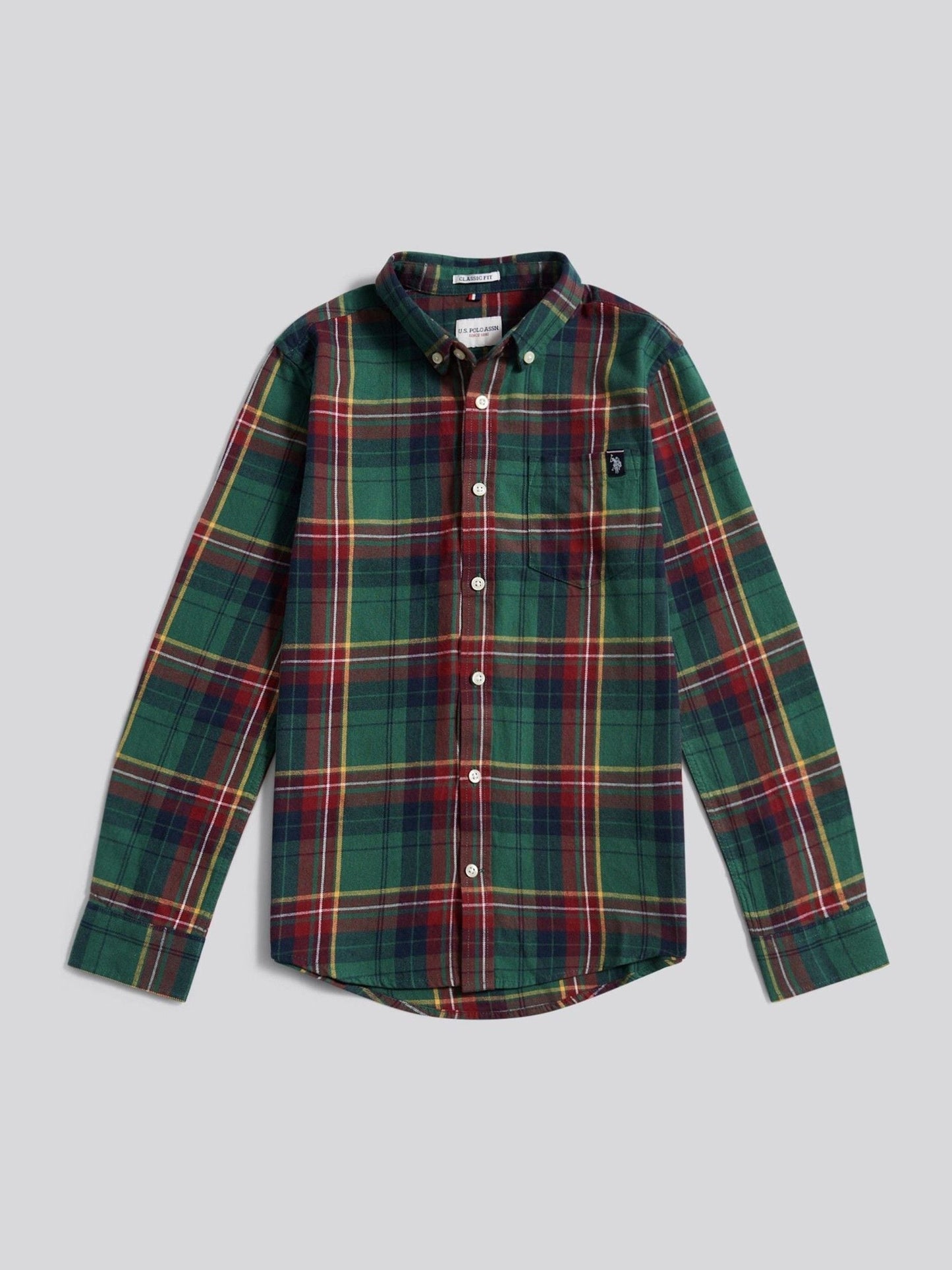 Dsiney Kidz - U.S. Polo Assn. Green Checked Buttondown Pocket Shirt image 6