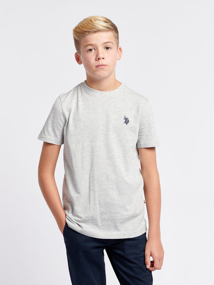 Dsiney Kidz - U.S. Polo Assn. Light Grey Texture Double Horsemen T-Shirt image 1