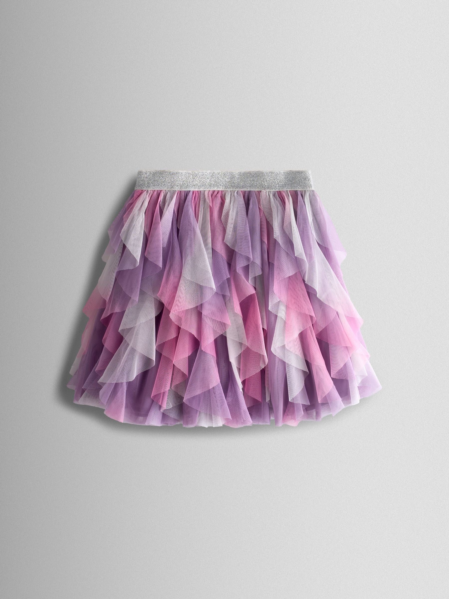 JoJo Maman Bébé Lilac Purple Unicorn Appliqué T Shirt & Tulle Skirt Set image 4