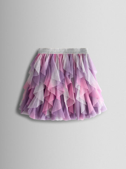 JoJo Maman Bébé Lilac Purple Unicorn Appliqué T Shirt & Tulle Skirt Set image 4