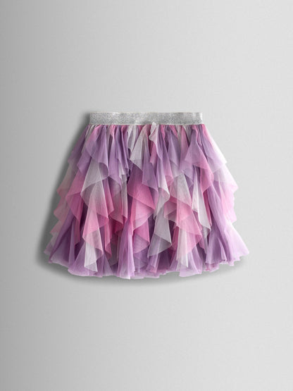 JoJo Maman Bébé Lilac Purple Unicorn Appliqué T Shirt & Tulle Skirt Set image 5