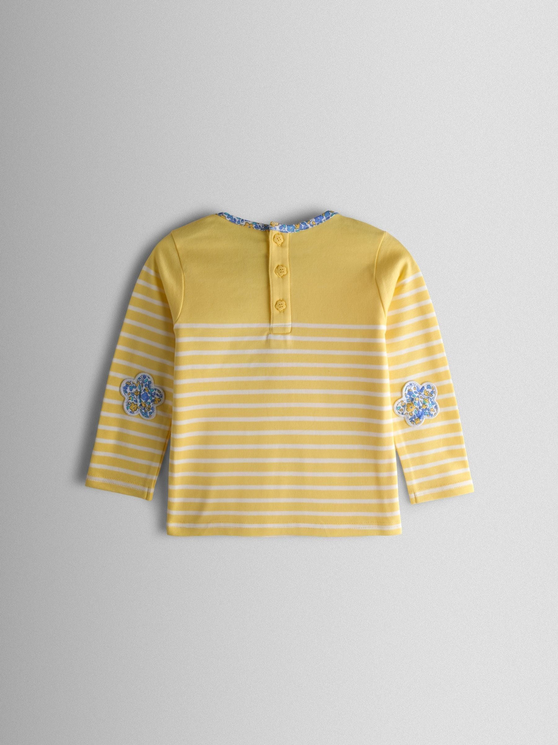 JoJo Maman Bébé Yellow Duck Breton Pocket Top image 2