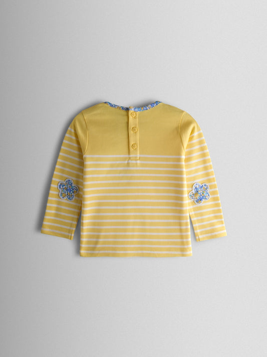 JoJo Maman Bébé Yellow Duck Breton Pocket Top image 2