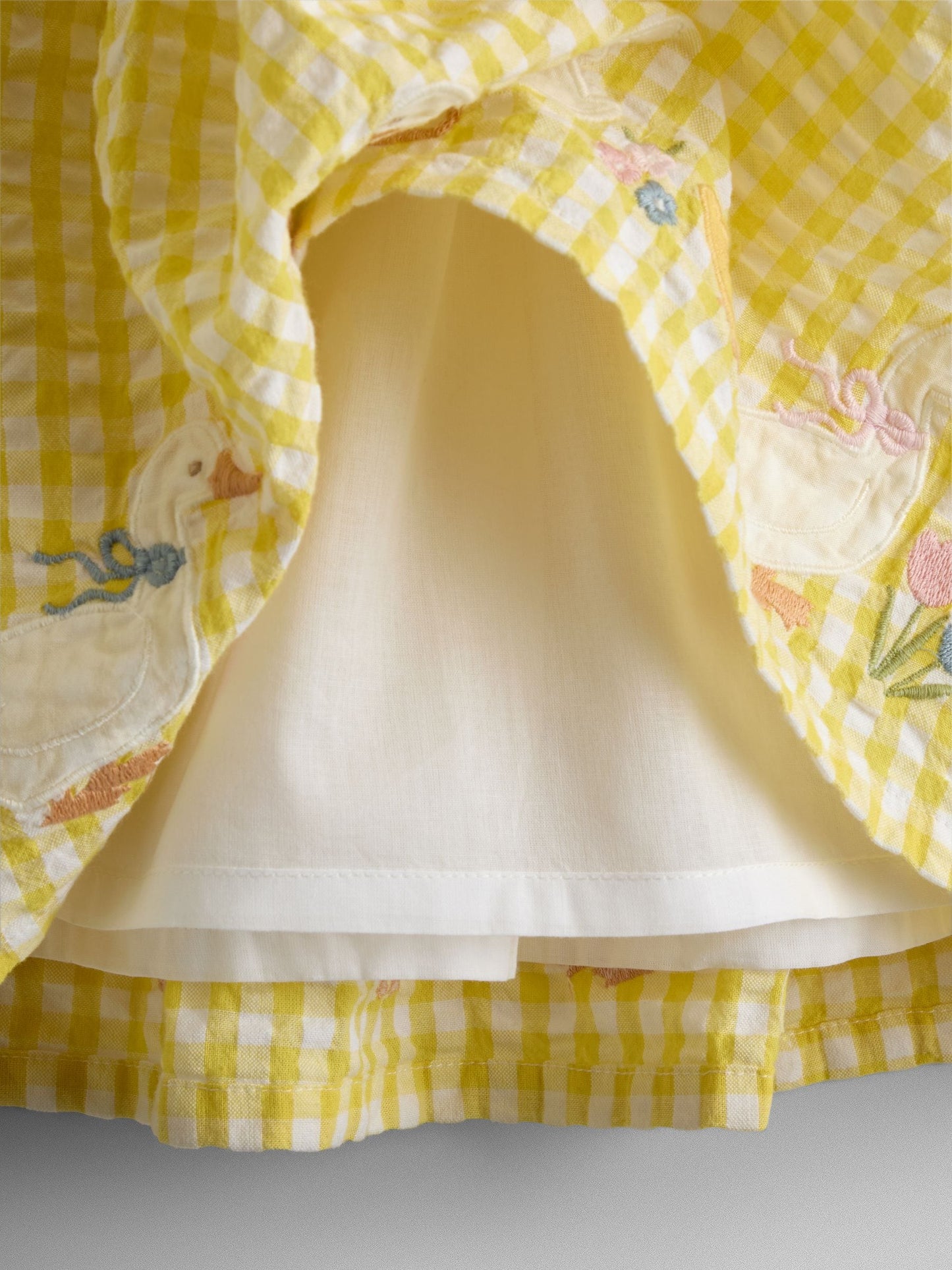 Dsiney Kidz - JoJo Maman Bébé Yellow Duck Appliqué Smocked Dress image 7