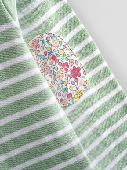 JoJo Maman Bébé Green Cherry Breton Pocket Top image 5