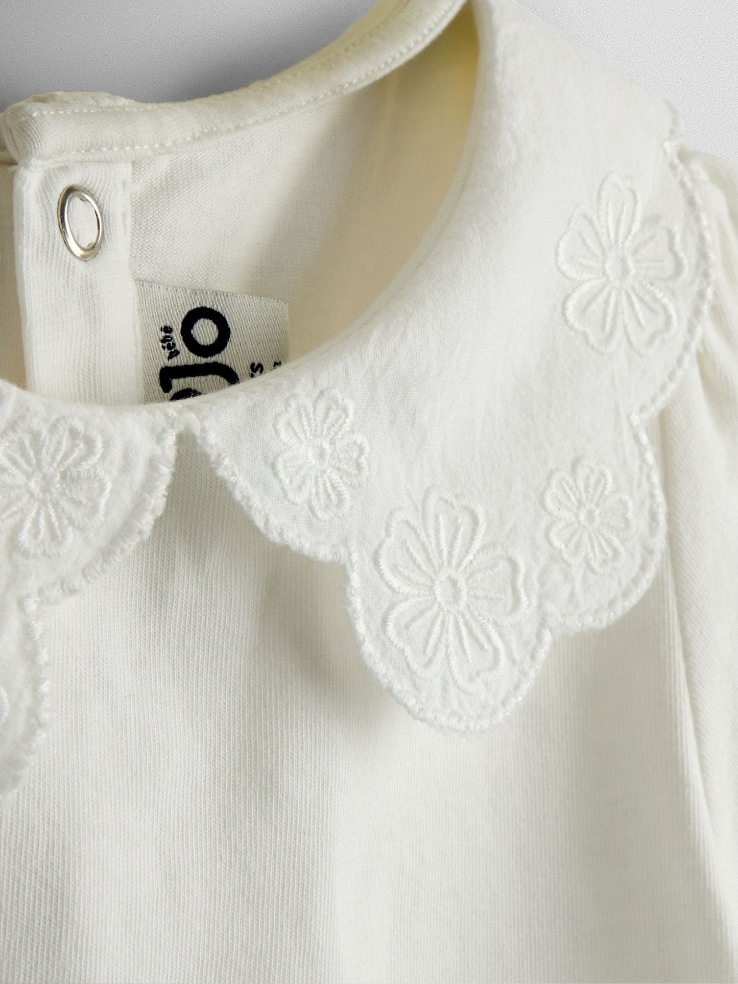 JoJo Maman Bébé Rose Pink Broderie Collar T-Shirt & Printed Tulle Skirt Set image 6